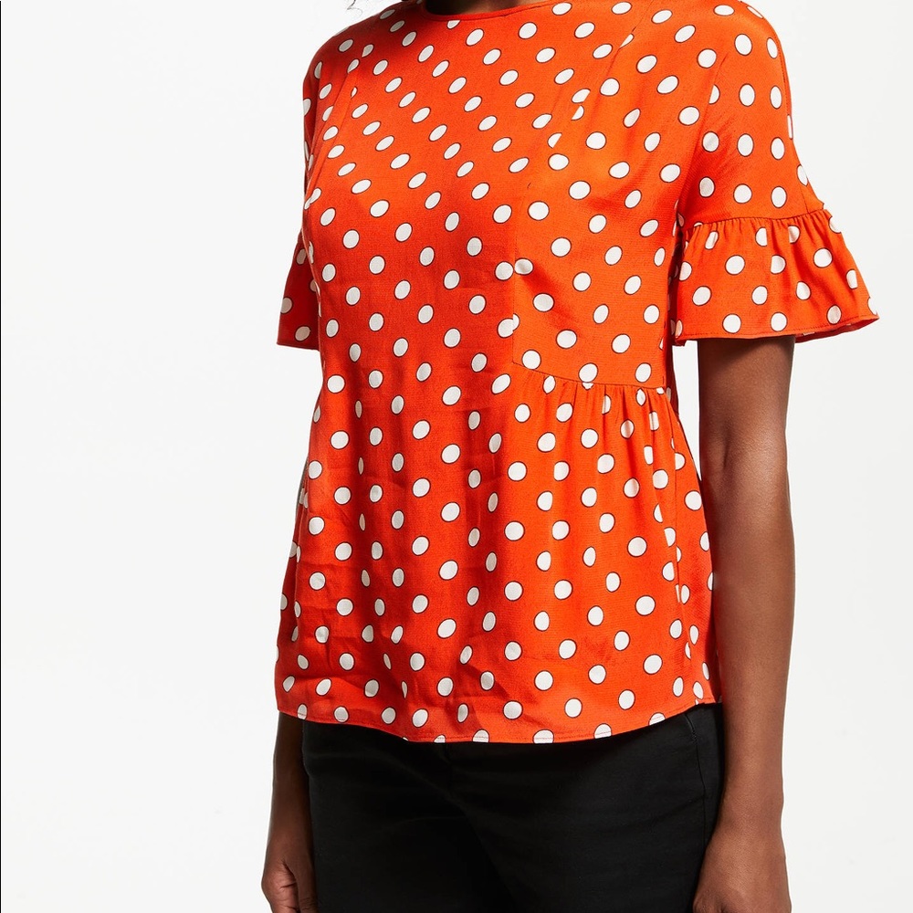 Boden Caroline flirty ruffle top